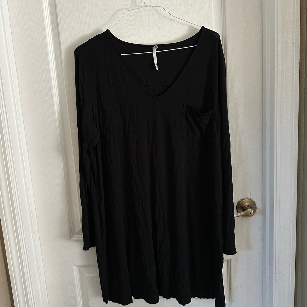 Soma Black Long Sleeve Nightgown